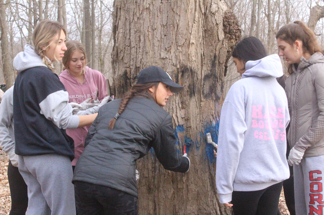 Volunteer clean-up with IHA students