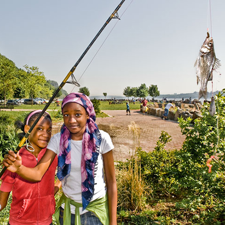 Fishing in the park