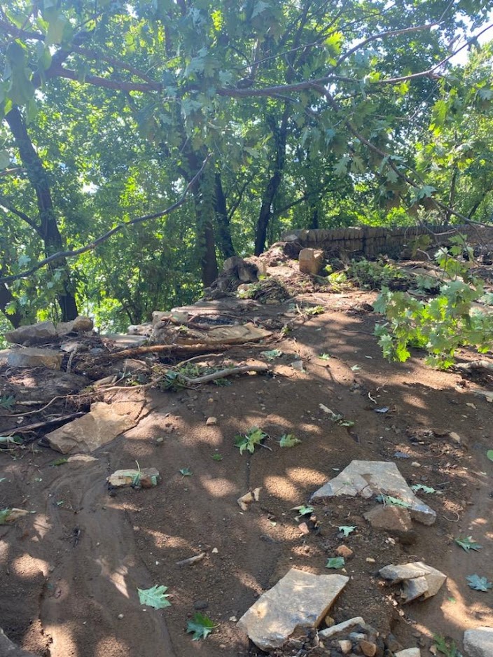 Damage to Dyckman Hill Road