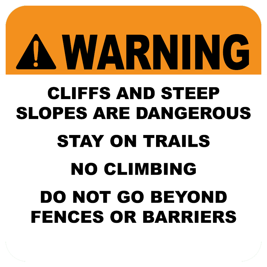 Palisades Warning Sign